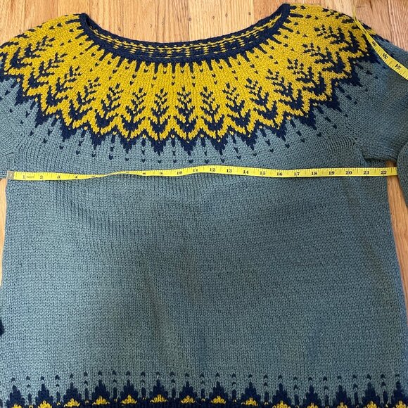 Hand-knit Fair Isle Wool Sweater - Picture 4 of 8